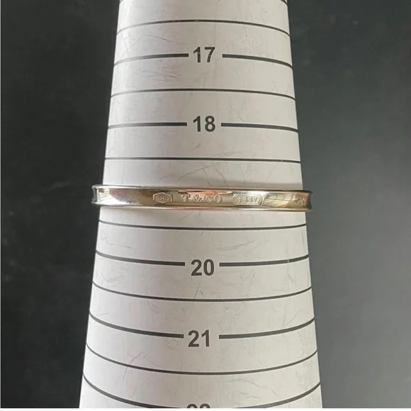 Tiffany & Co. Sterling Silver 1837 Collection Narrow Vintage Bangle Bracelet - Picture 2 of 9